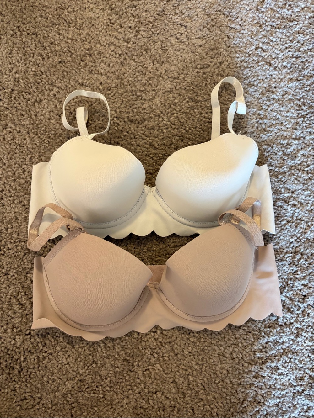 Paramour Smooth Seamless Bras in White and Nude